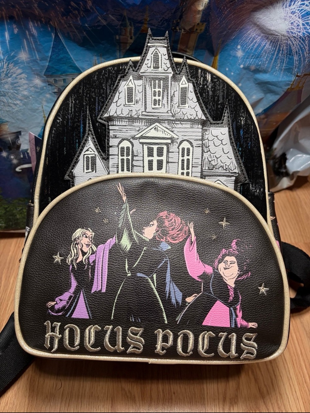 Disney Hocus Pocus Sanderson Sisters Faux Leather Backpack *Primark* New